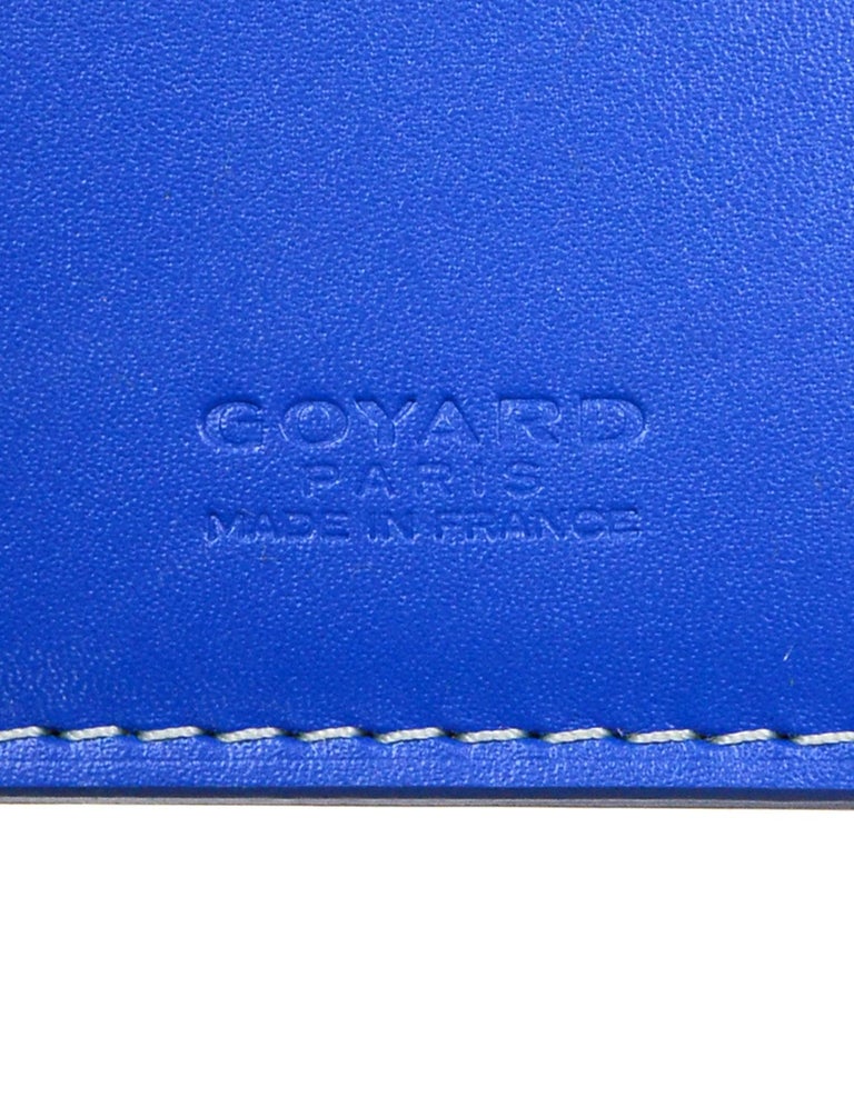 Goyard Blue Canvas Goyardine Flat Wallet For Sale at 1stDibs