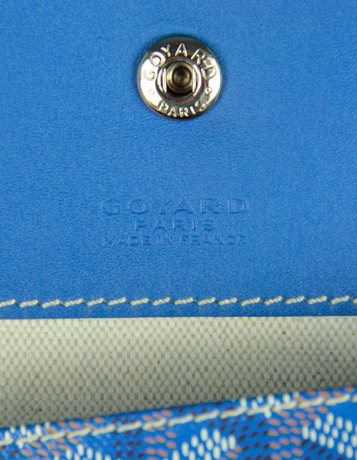 Goyard Blue Canvas Goyardine Saint Louis GM Tote Bag w/ Initials 5