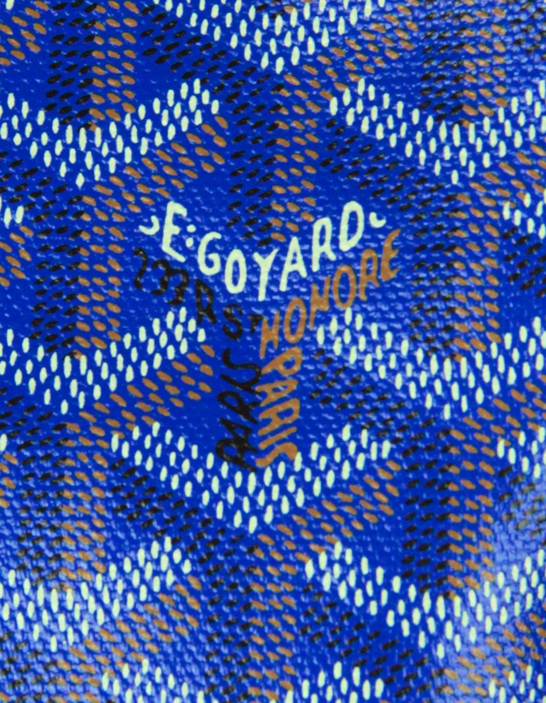 Goyard Blue Canvas Goyardine Saint Louis GM Tote Bag w/ Insert In Excellent Condition In New York, NY