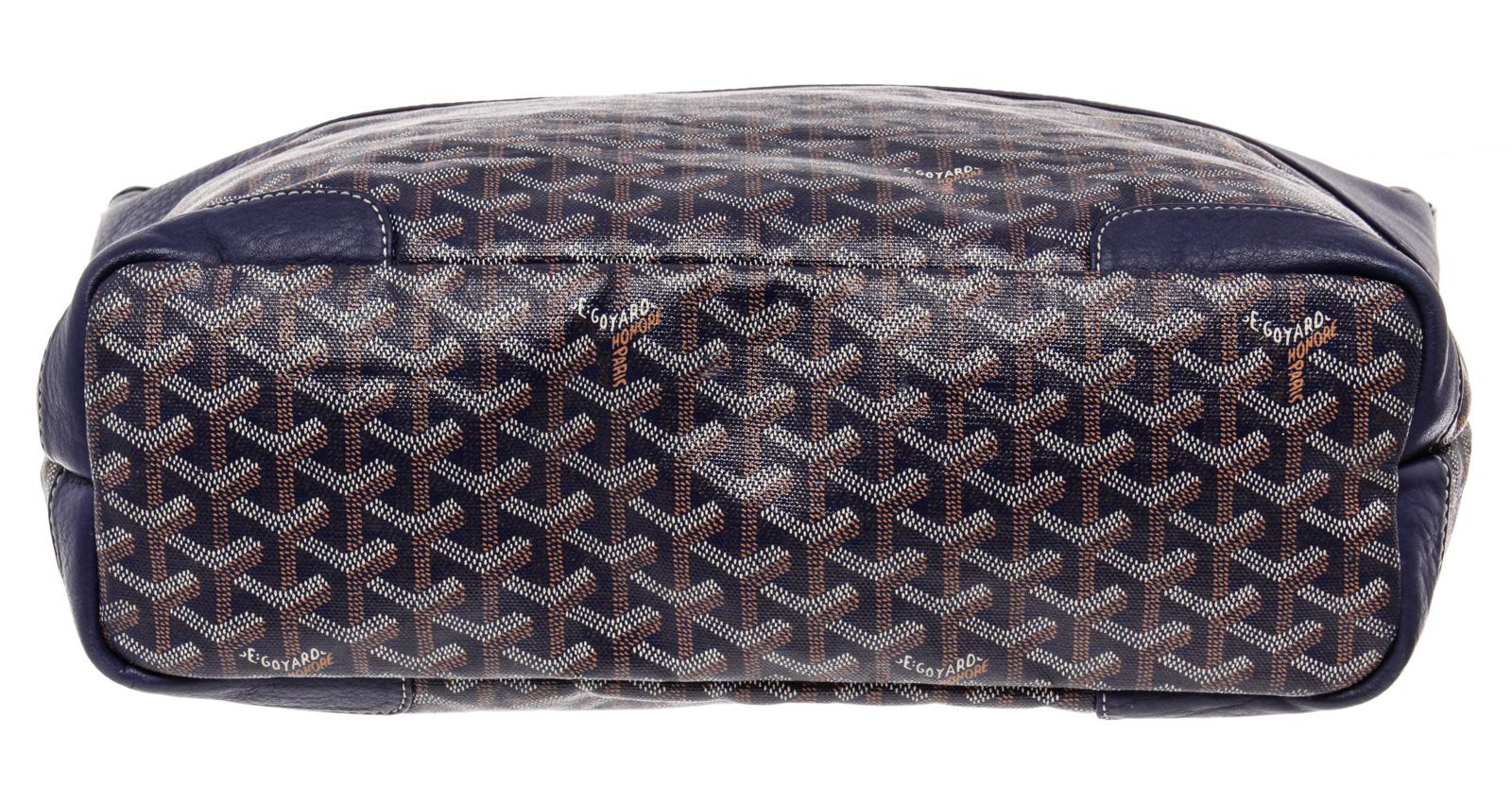 Goyard Blaue Grenadine Hobo-Tasche aus Segeltuch im Zustand „Gut“ im Angebot in Irvine, CA