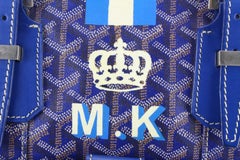 Goyard Blue Chevron Ambassade MM Briefcase 16gy712s