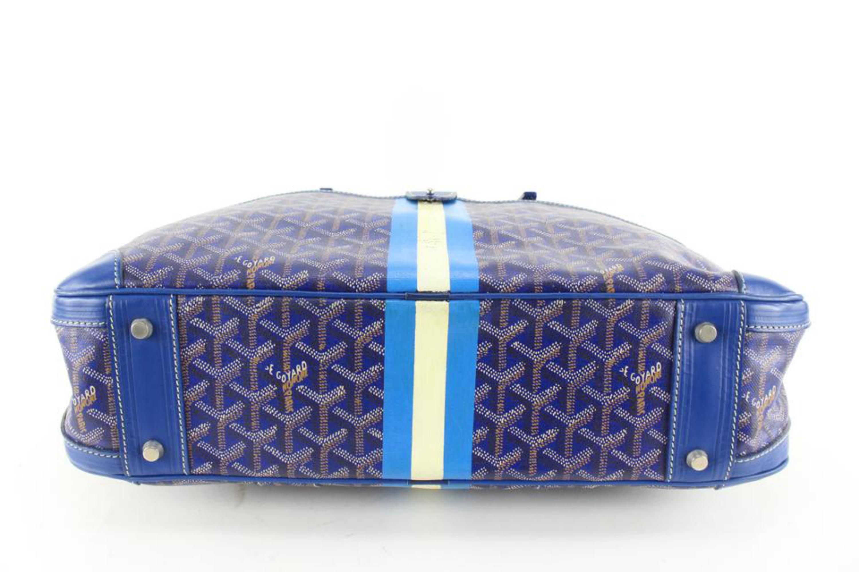 Women's Goyard Blue Chevron Ambassade MM Briefcase 16gy712s