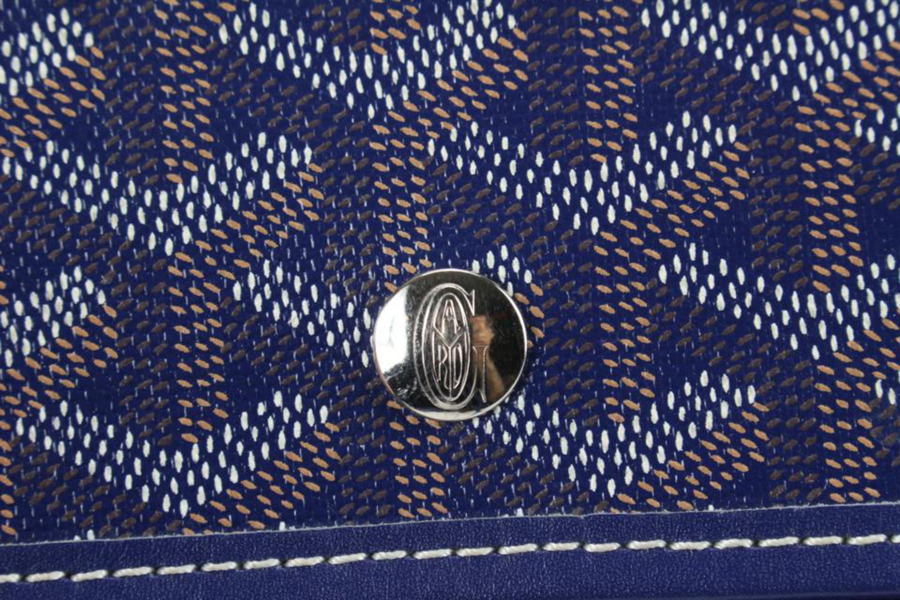 goyard chevron saint louis pm tote blue