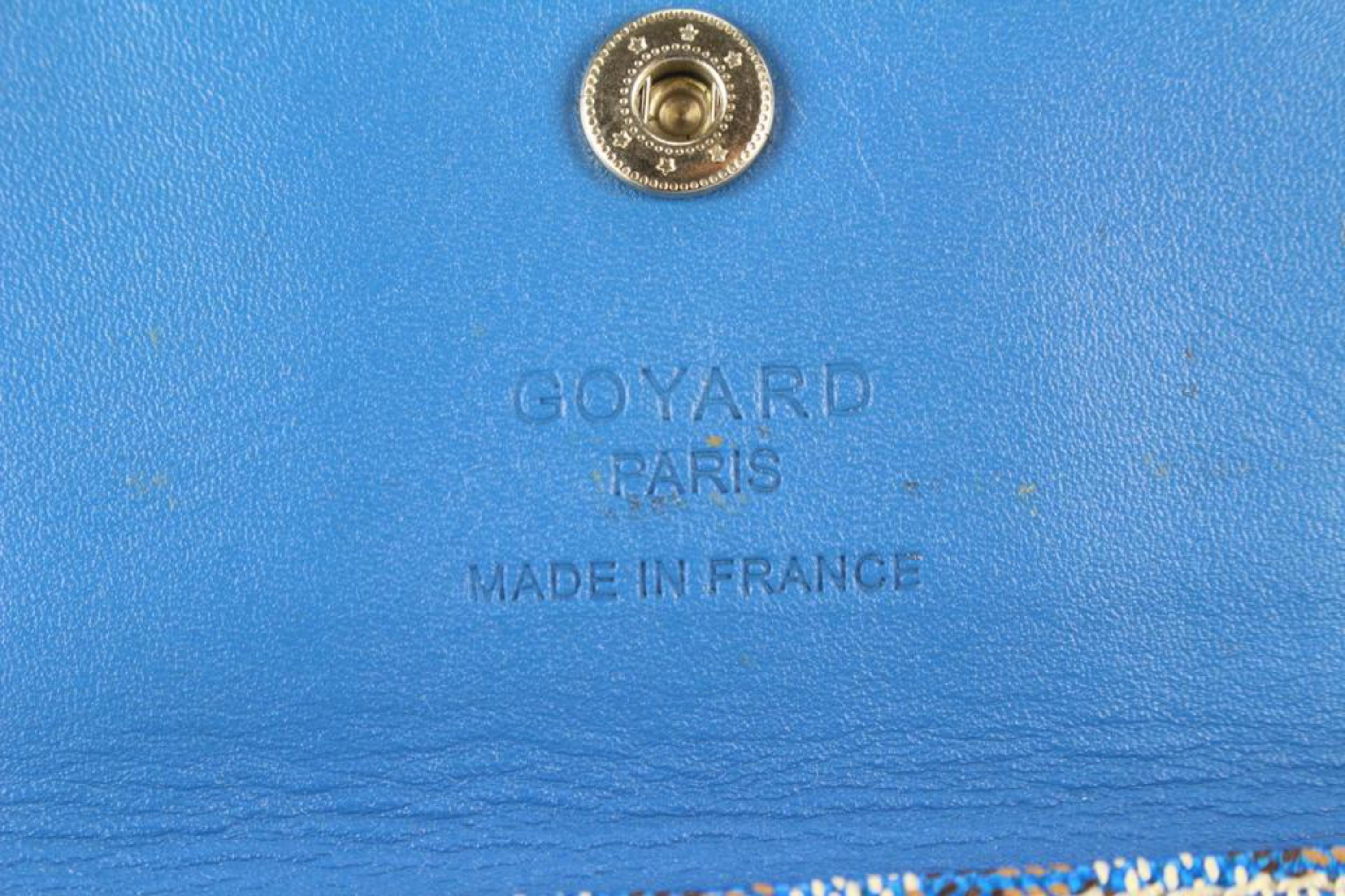 Goyard Blue Chevron St Louis PM Tote with Pouch 1GY1020 2