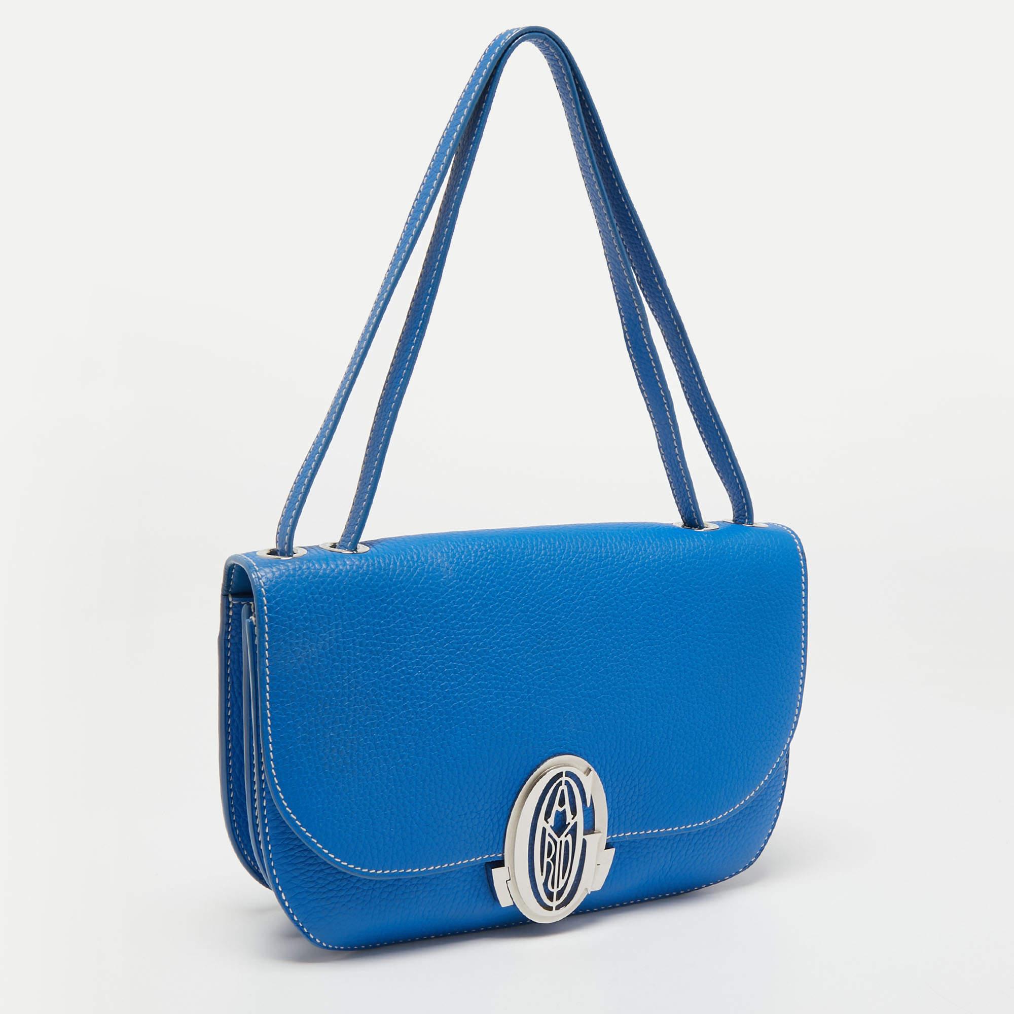 Women's Goyard Blue Ciel Leather 233 Shoulder Bag