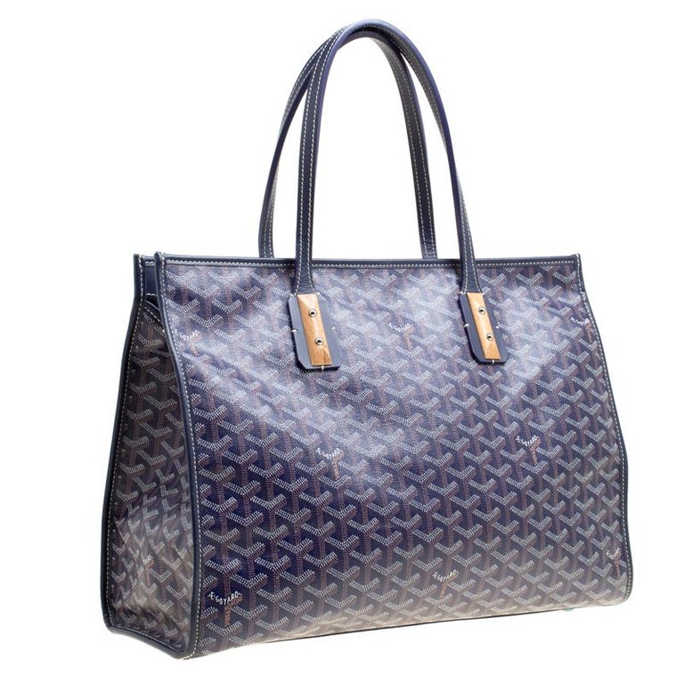 Leather tote Goyard Blue in Leather - 34420155