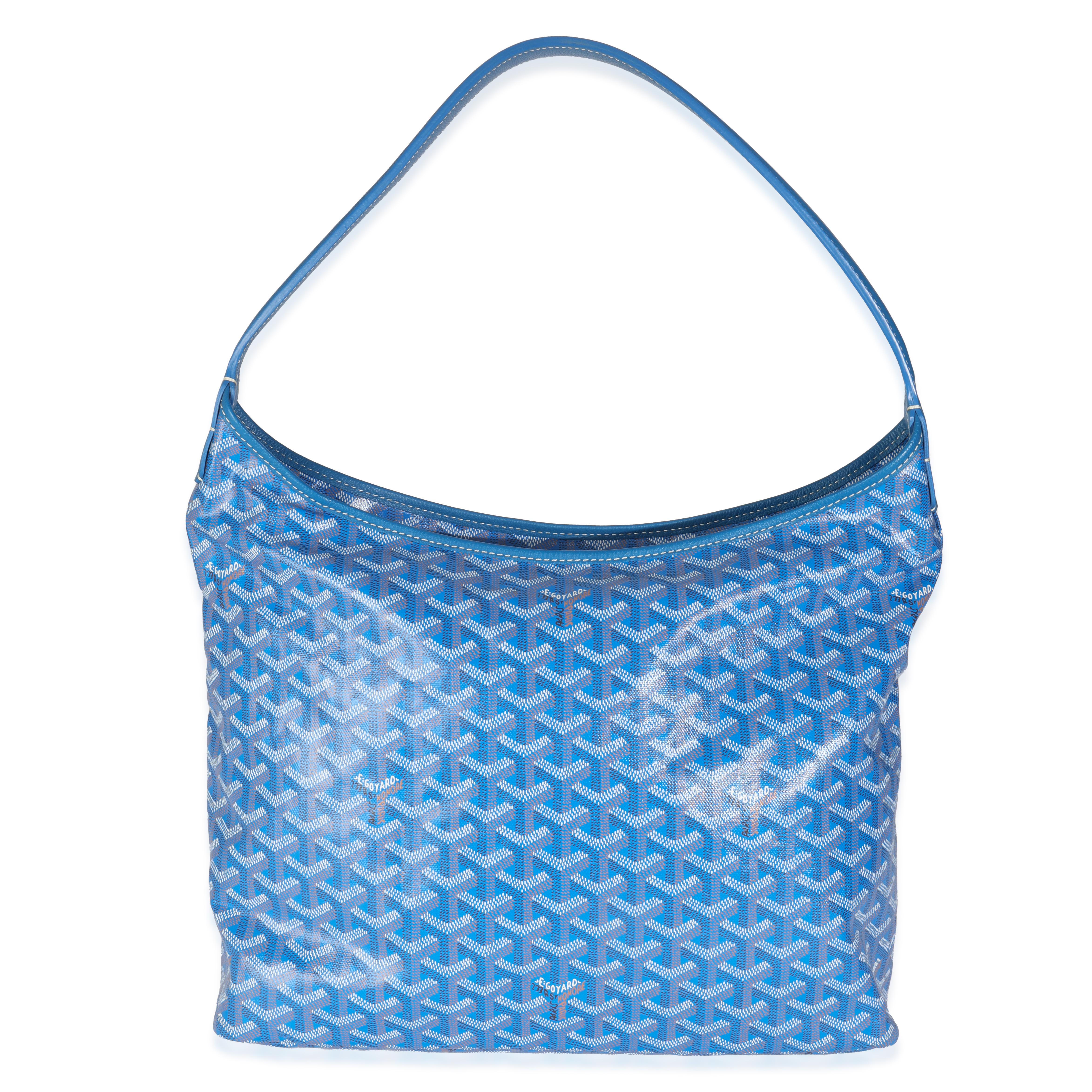 Listing Title: Goyard Blue Goyardine Canvas Boheme Hobo
SKU: Z145233
Condition: Pre-owned 
Handbag Condition: Excellent
Condition Comments: Item is in excellent condition and displays light signs of wear.   Faint corner wear. Final sale.
Brand: