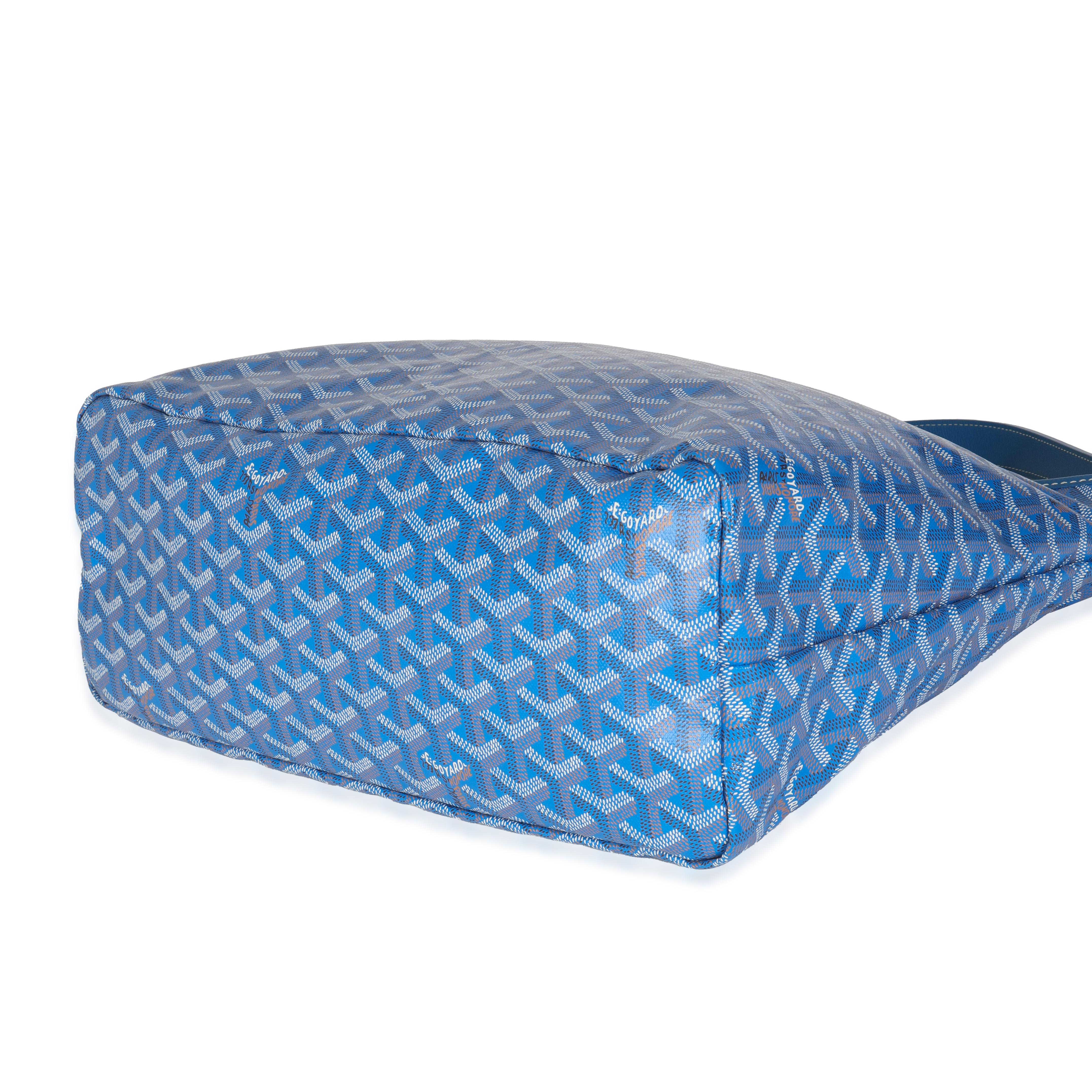 Goyard Blue Goyardine Canvas Boheme Hobo For Sale 1