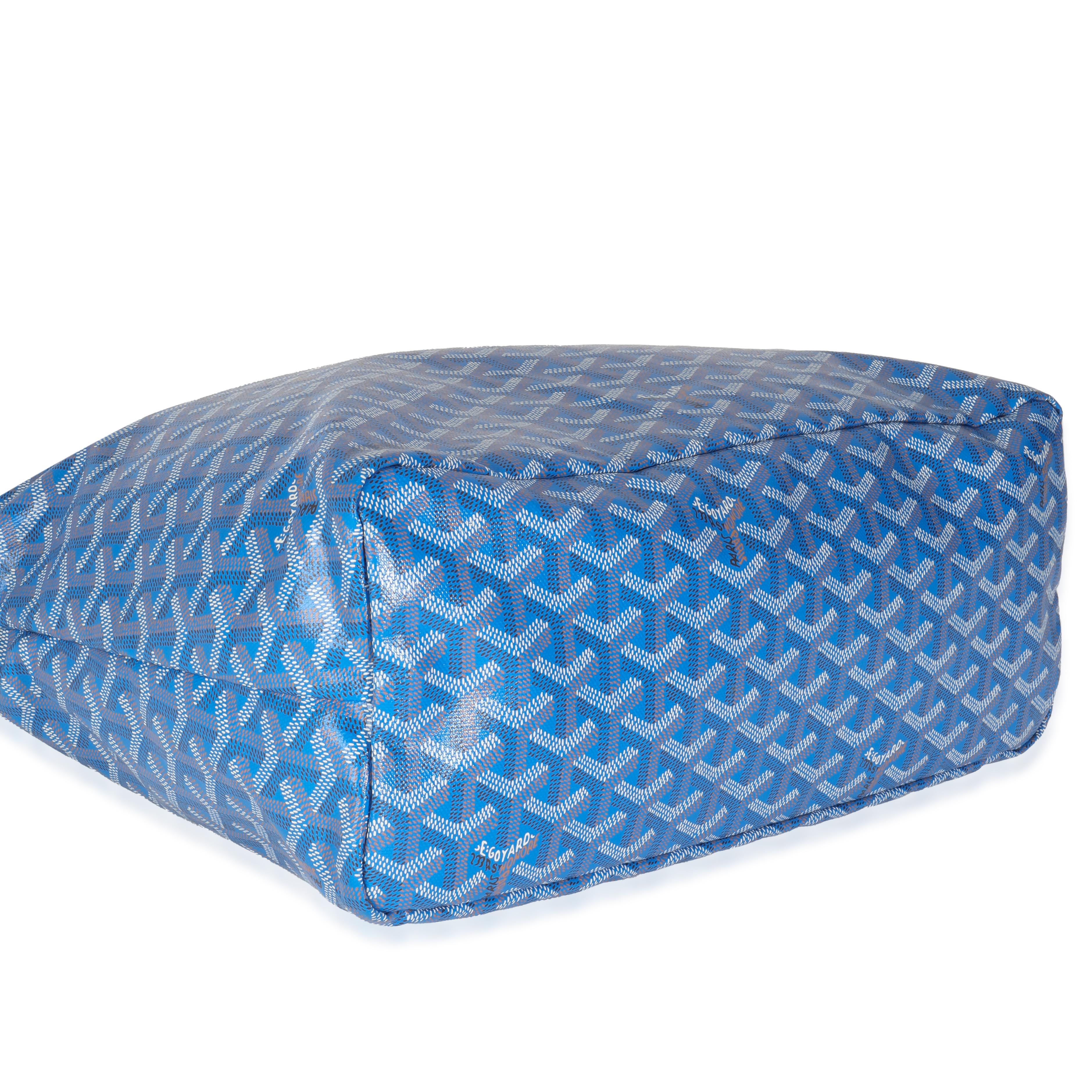 Goyard Blue Goyardine Canvas Boheme Hobo For Sale 3