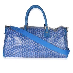 Goyard Blue Goyardine Canvas Croisière Boston 50
