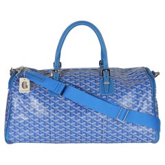 Goyard Blue Goyardine Canvas Croisière Boston 50