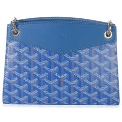 Goyard Blue Goyardine Canvas  Mini Rouette Structure