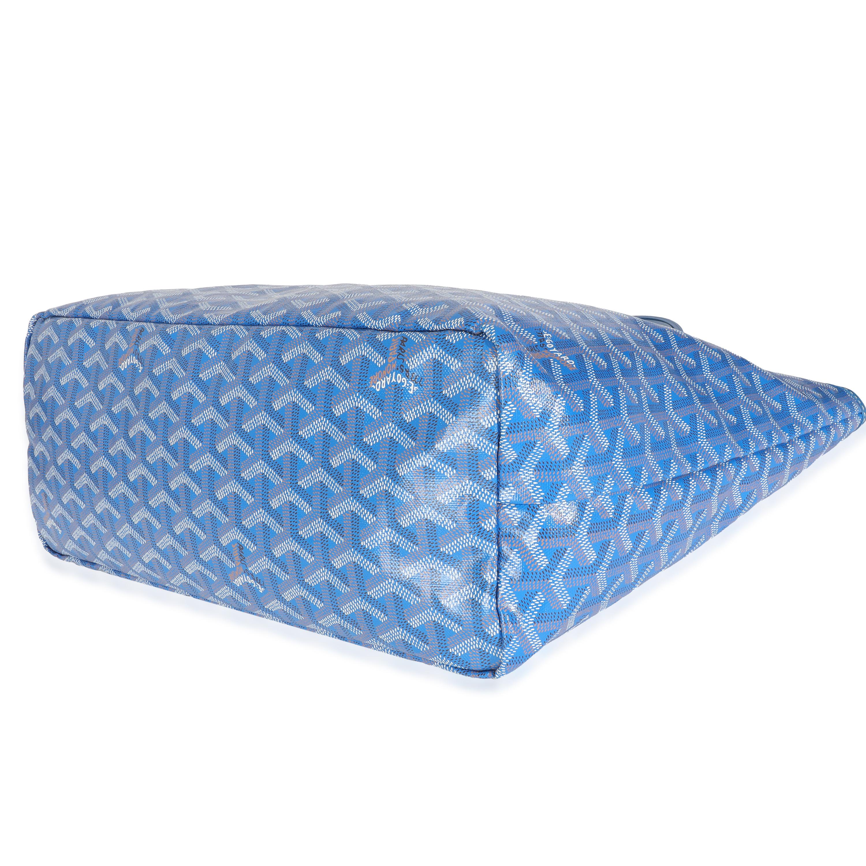 Goyard Blue Goyardine Canvas Saint Louis PM For Sale 1