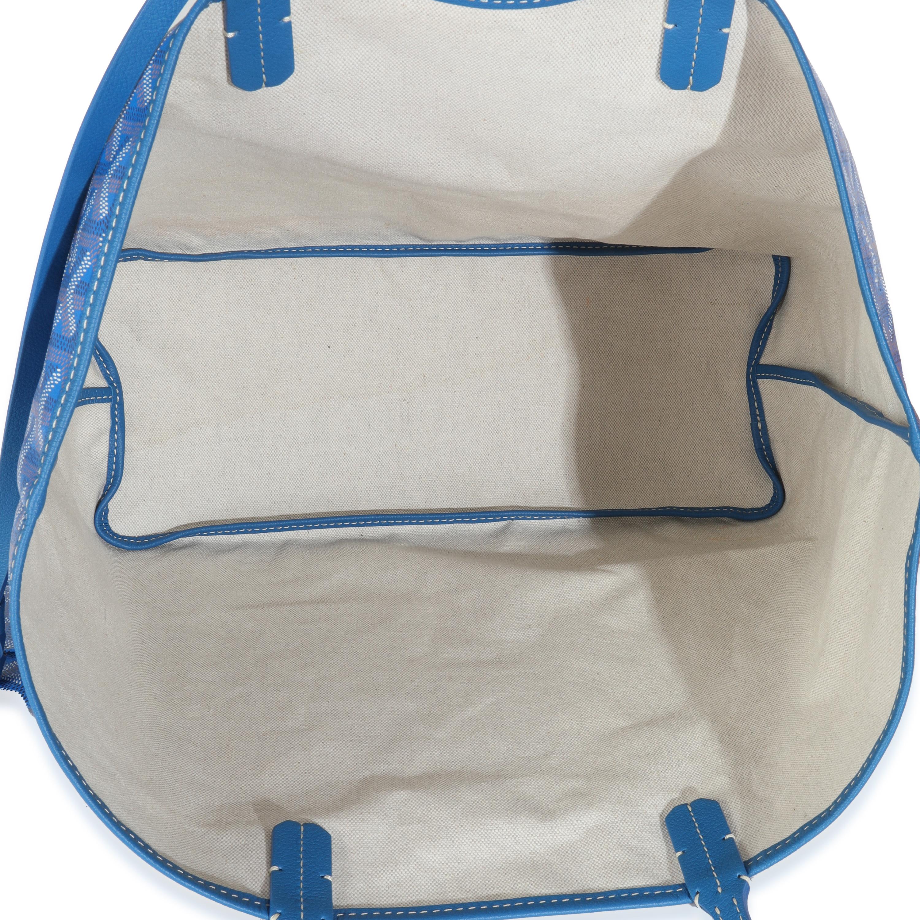 Goyard Blue Goyardine Canvas Saint Louis PM For Sale 2