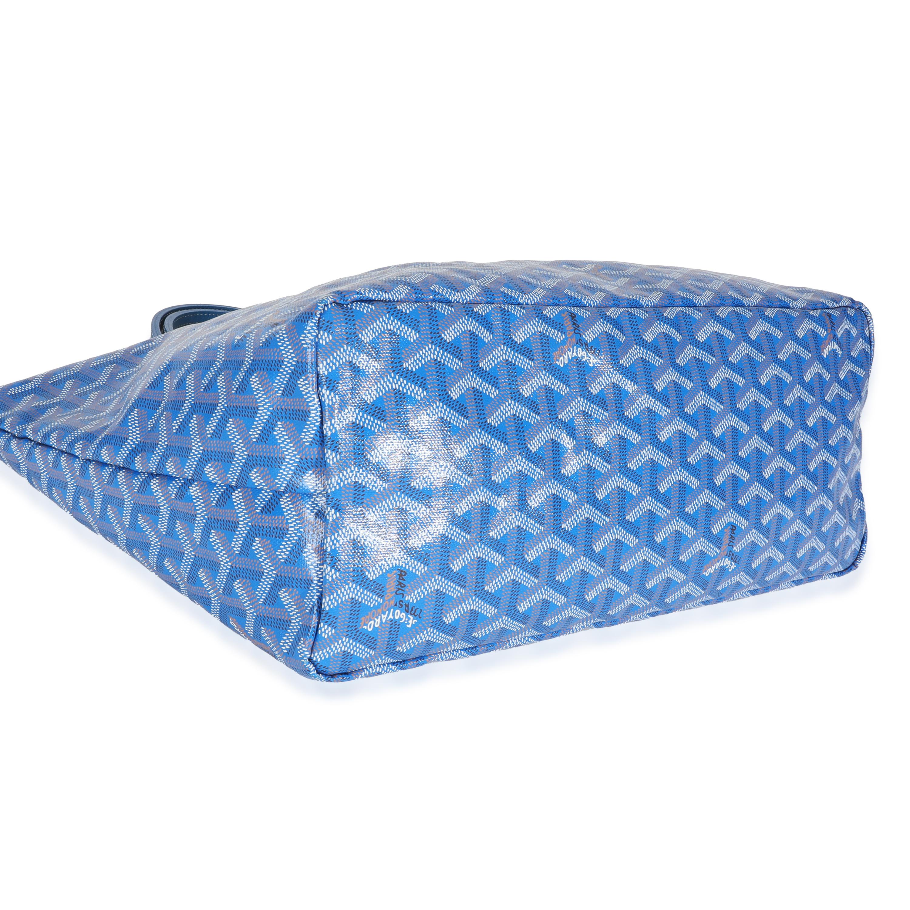 Goyard Blue Goyardine Canvas Saint Louis PM For Sale 3