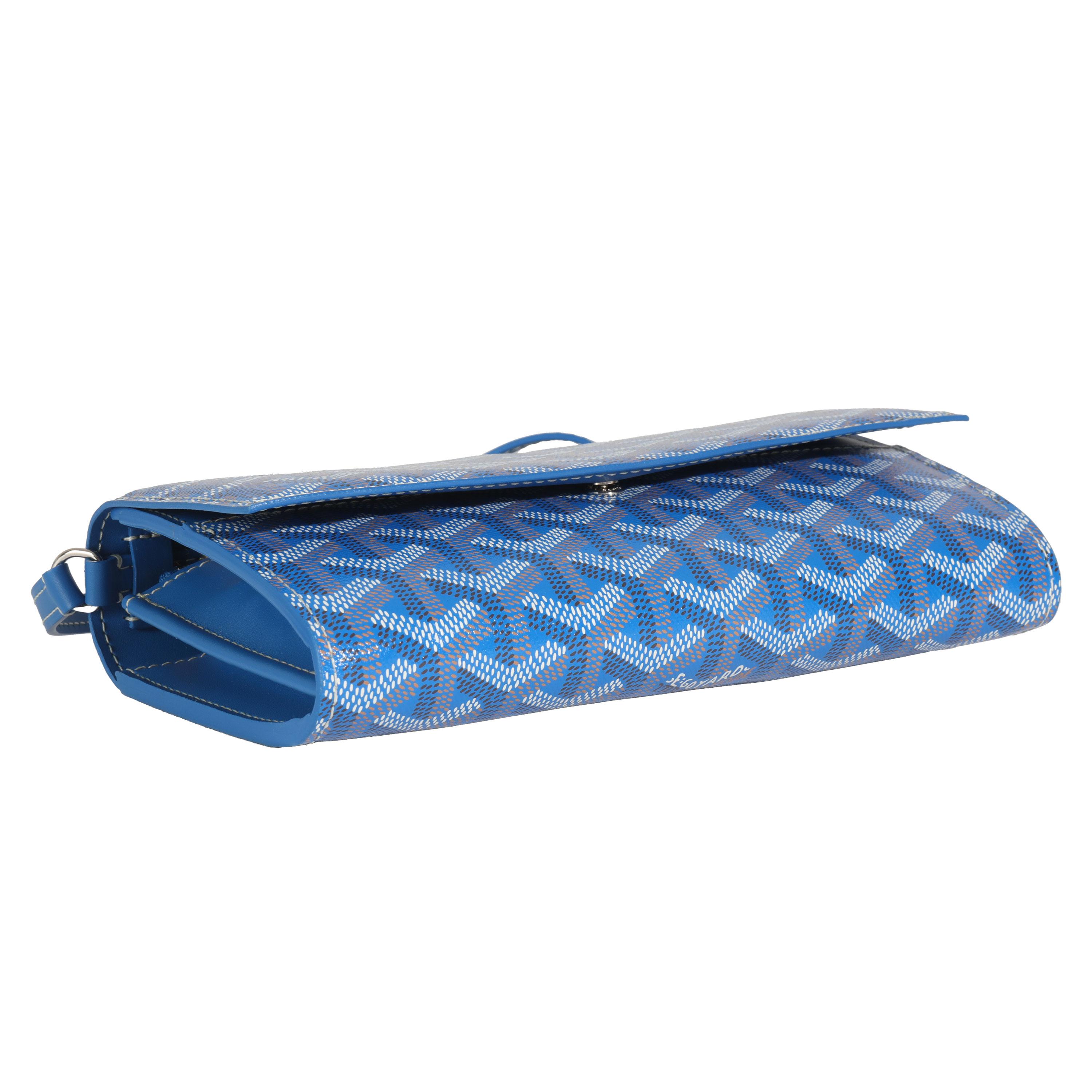Goyard Blue Goyardine Canvas Varenne Continental Brieftasche aus Segeltuch im Zustand „Hervorragend“ im Angebot in New York, NY