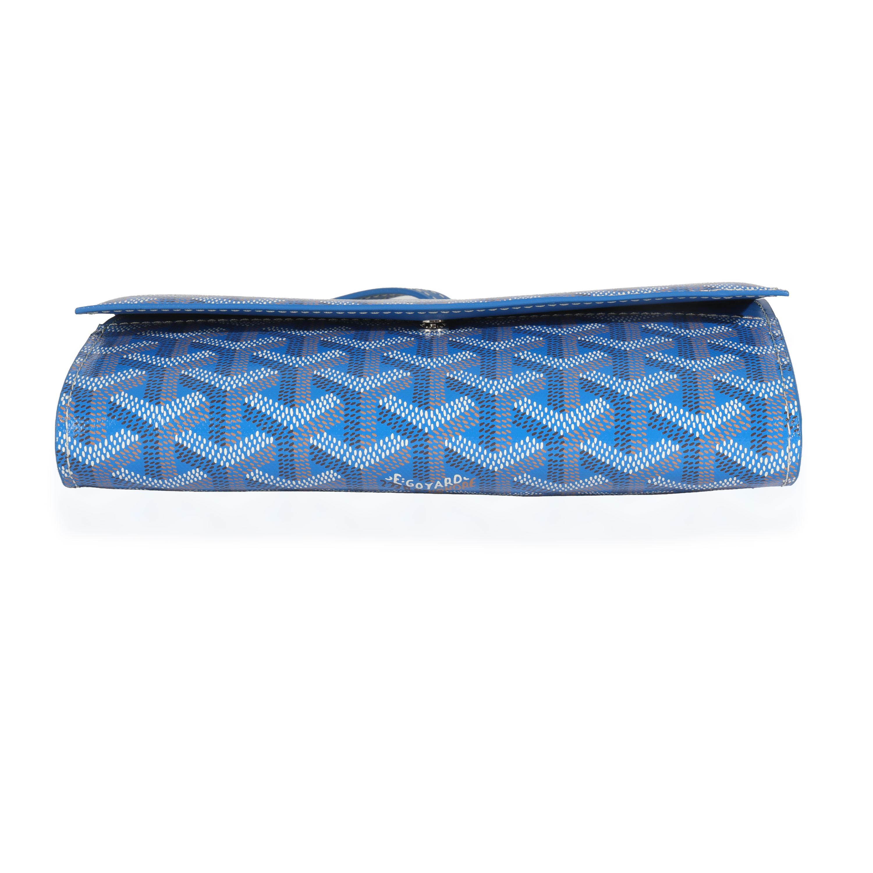 Goyard Blue Goyardine Canvas Varenne Continental Brieftasche aus Segeltuch im Angebot 2