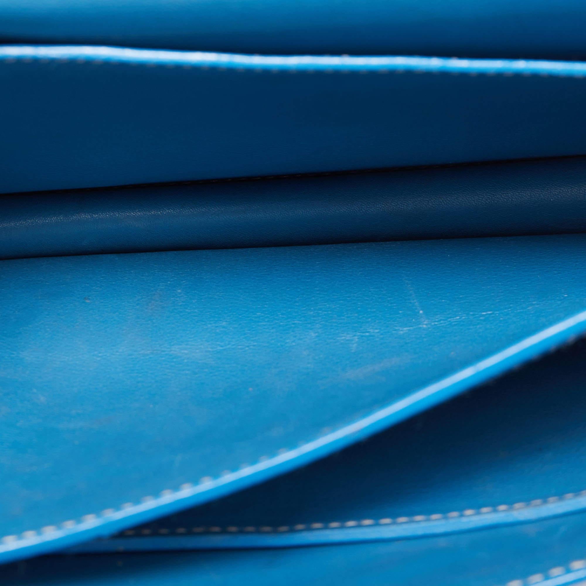 Goyard - Sac à bandoulière en toile bleue enduite Goyardine 223 PM 4
