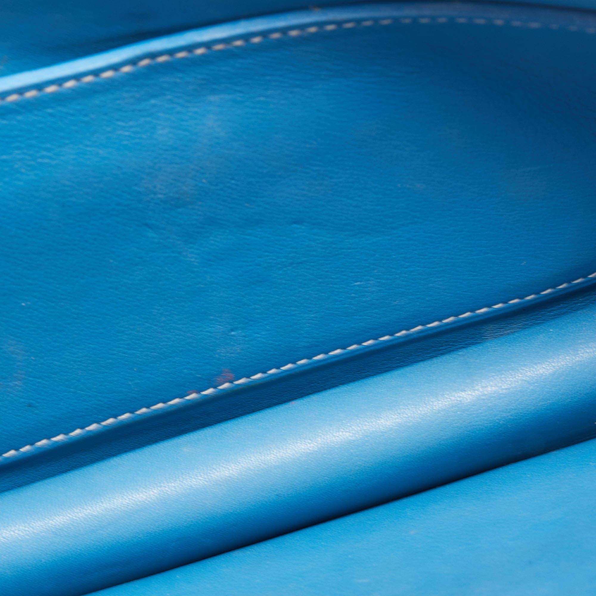 Goyard - Sac à bandouli�ère en toile bleue enduite Goyardine 223 PM 5