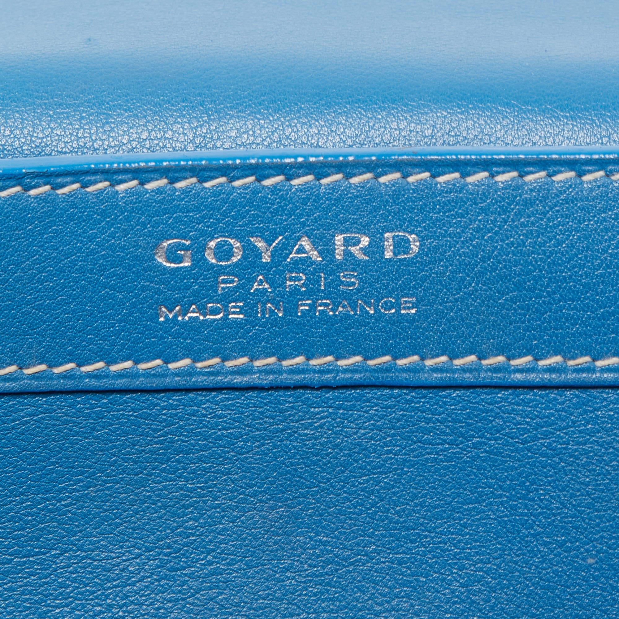 Goyard Blue Goyardine Coated Canvas 223 PM Shoulder Bag 10
