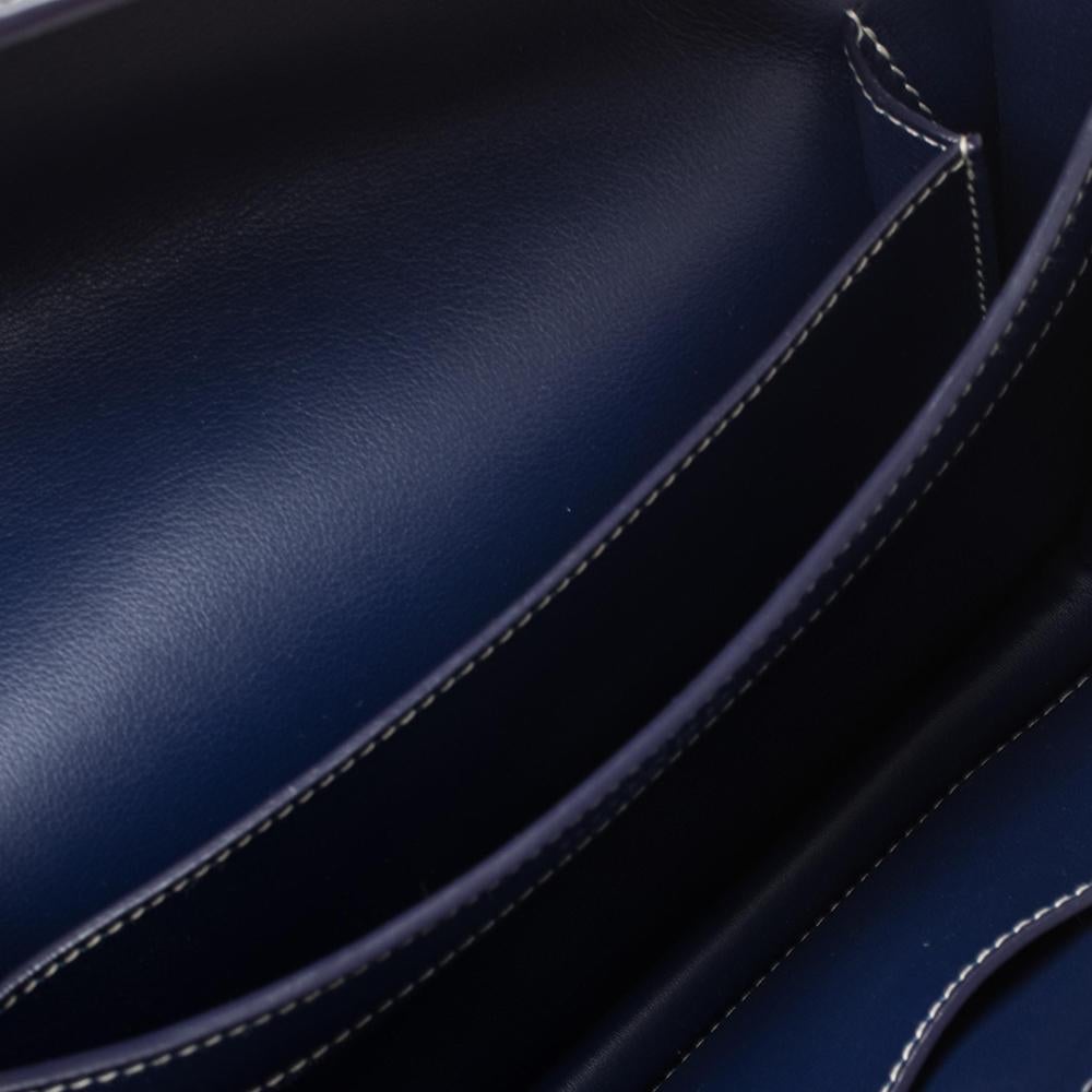 Black Goyard Blue Goyardine Coated Canvas 223 PM Shoulder Bag