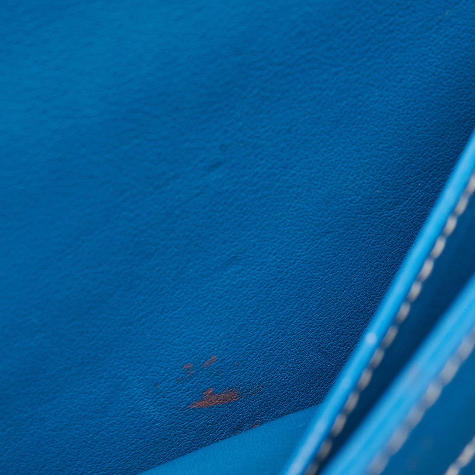 Goyard - Sac à bandoulière en toile bleue enduite Goyardine 223 PM 1