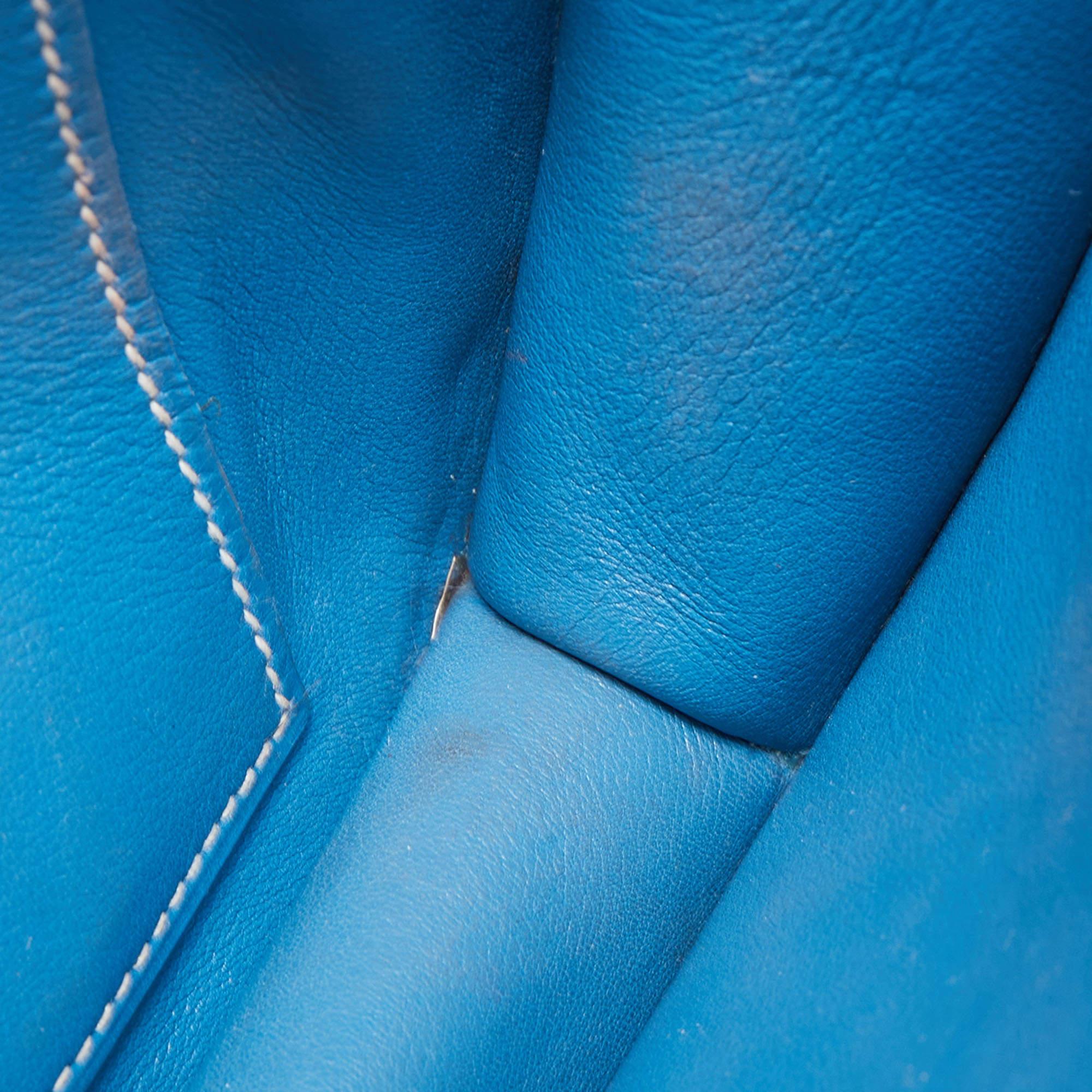 Goyard - Sac à bandoulière en toile bleue enduite Goyardine 223 PM 2