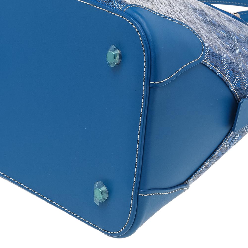 Goyard Blue Goyardine Coated Canvas and Leather Vendôme PM Bag 6