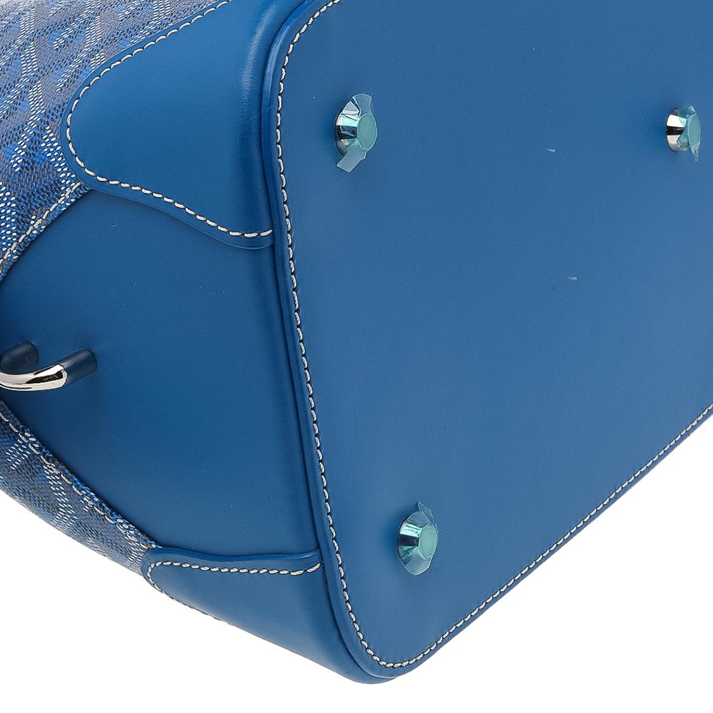 Goyard Blue Goyardine Coated Canvas and Leather Vendôme PM Bag 5