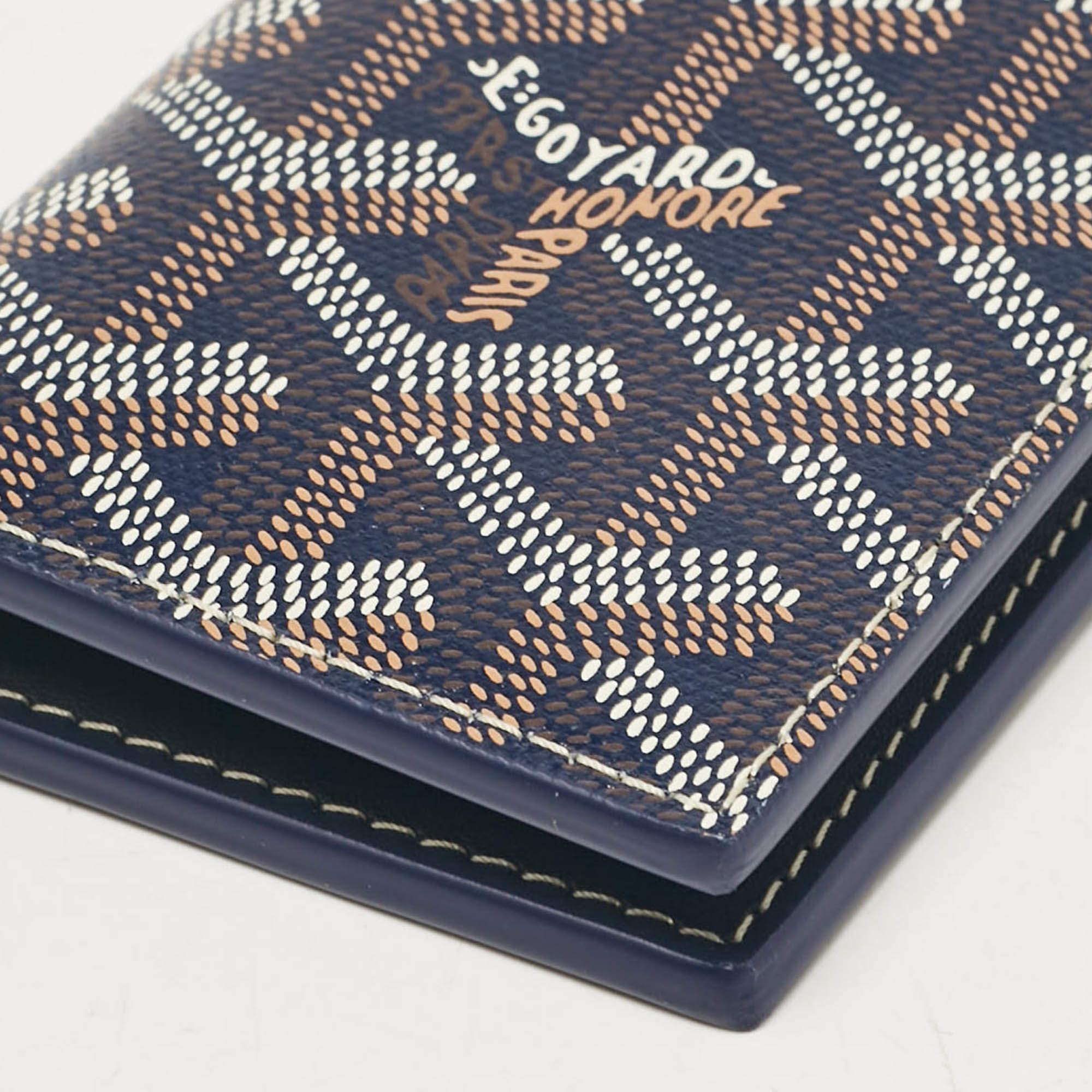 Goyard Blue Goyardine Coated Canvas Saint Pierre Bifold Card Holder 4