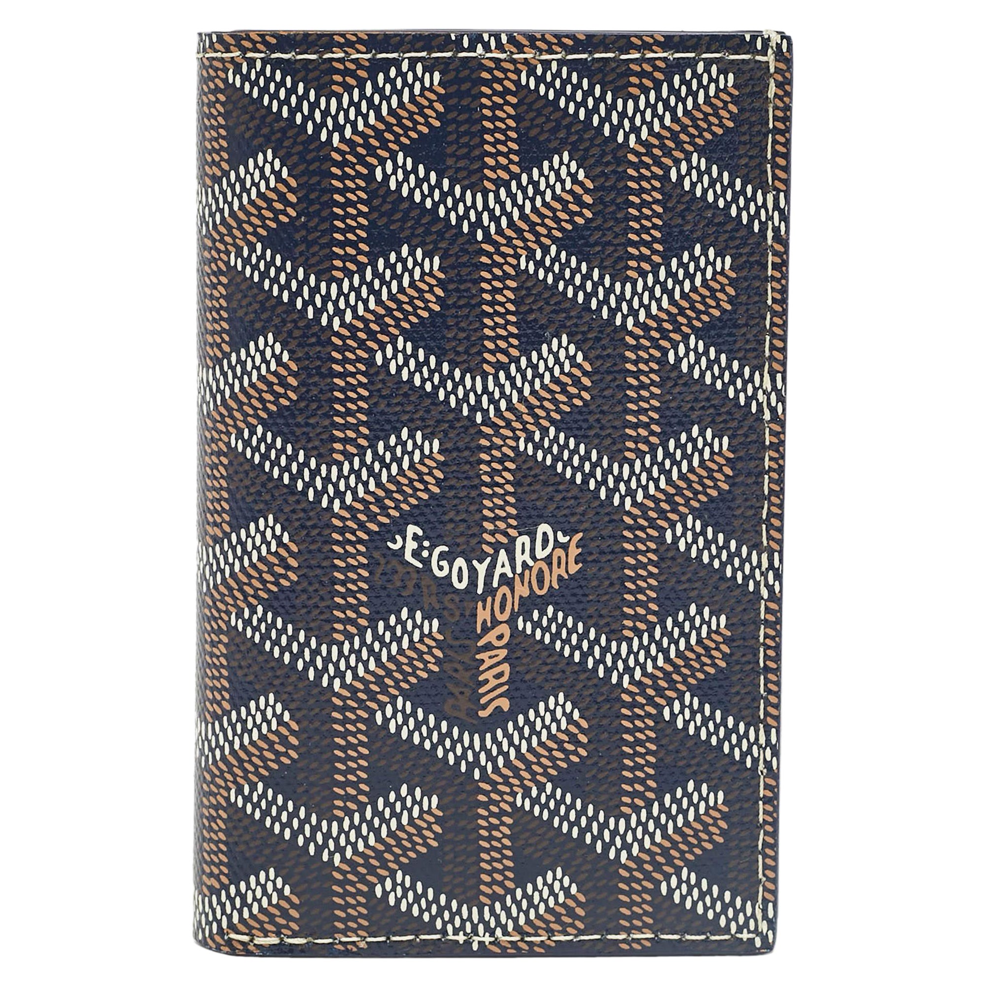 Goyard Blue Goyardine Coated Canvas Saint Pierre Bifold Card Holder