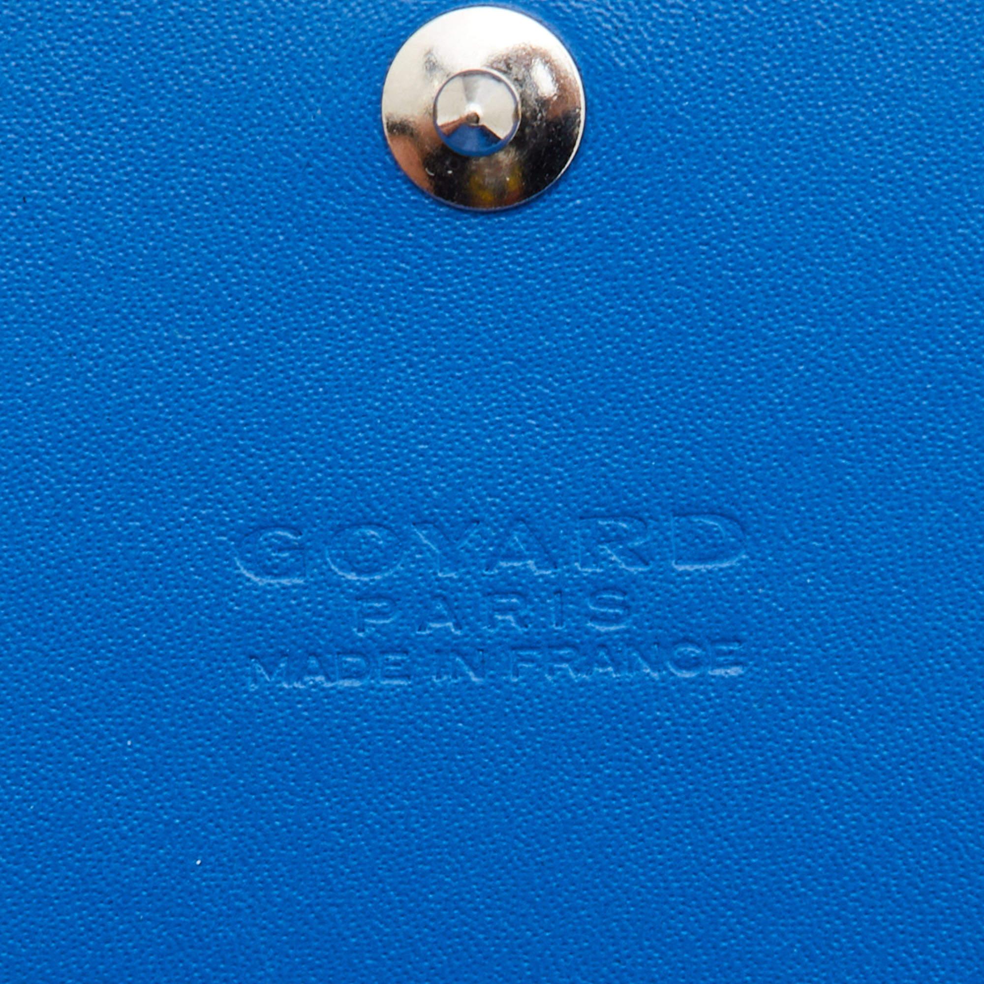 Goyard Blue Goyardine Coated Canvas Varenne Continental Wallet 7