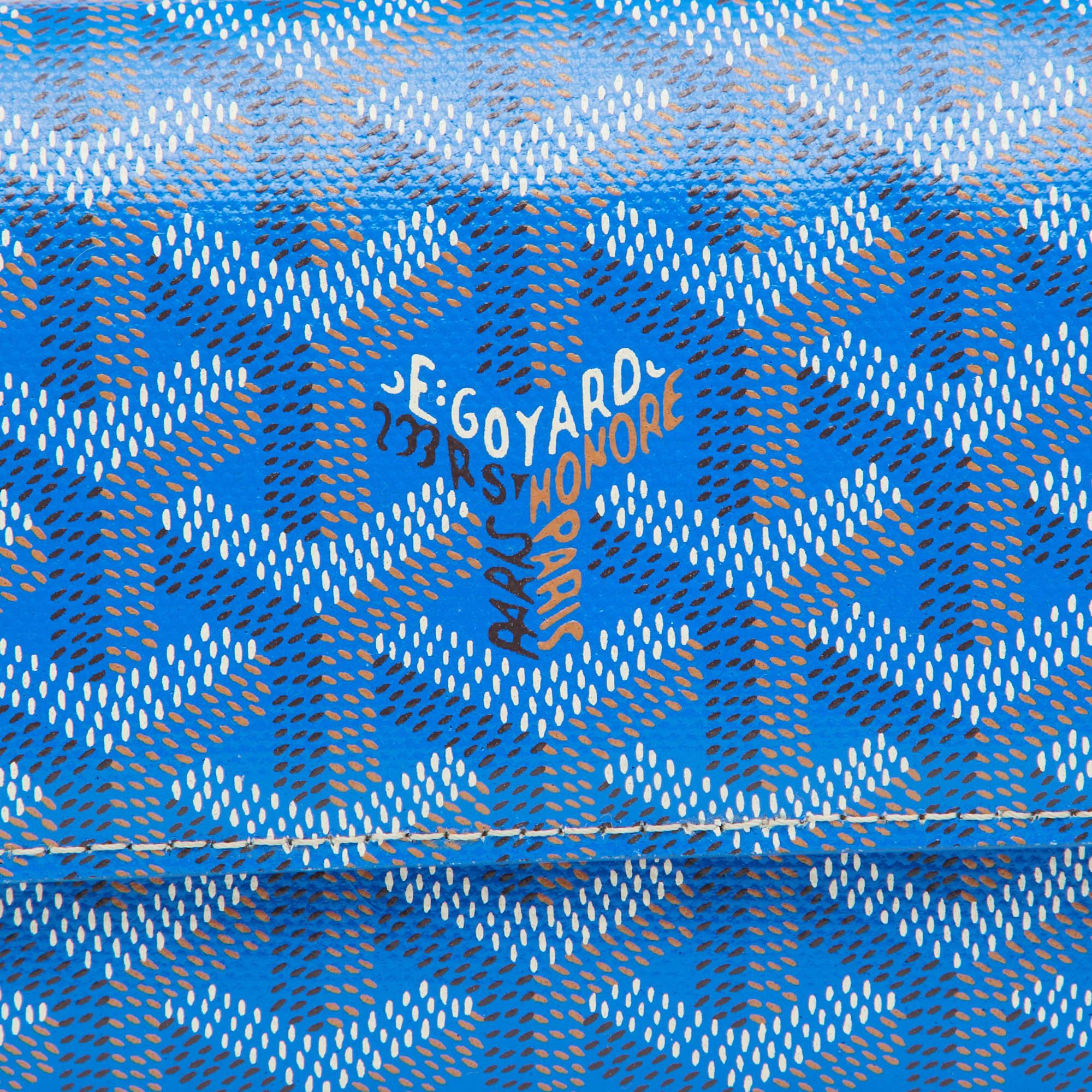 Goyard Blue Goyardine Coated Canvas Varenne Continental Wallet 2