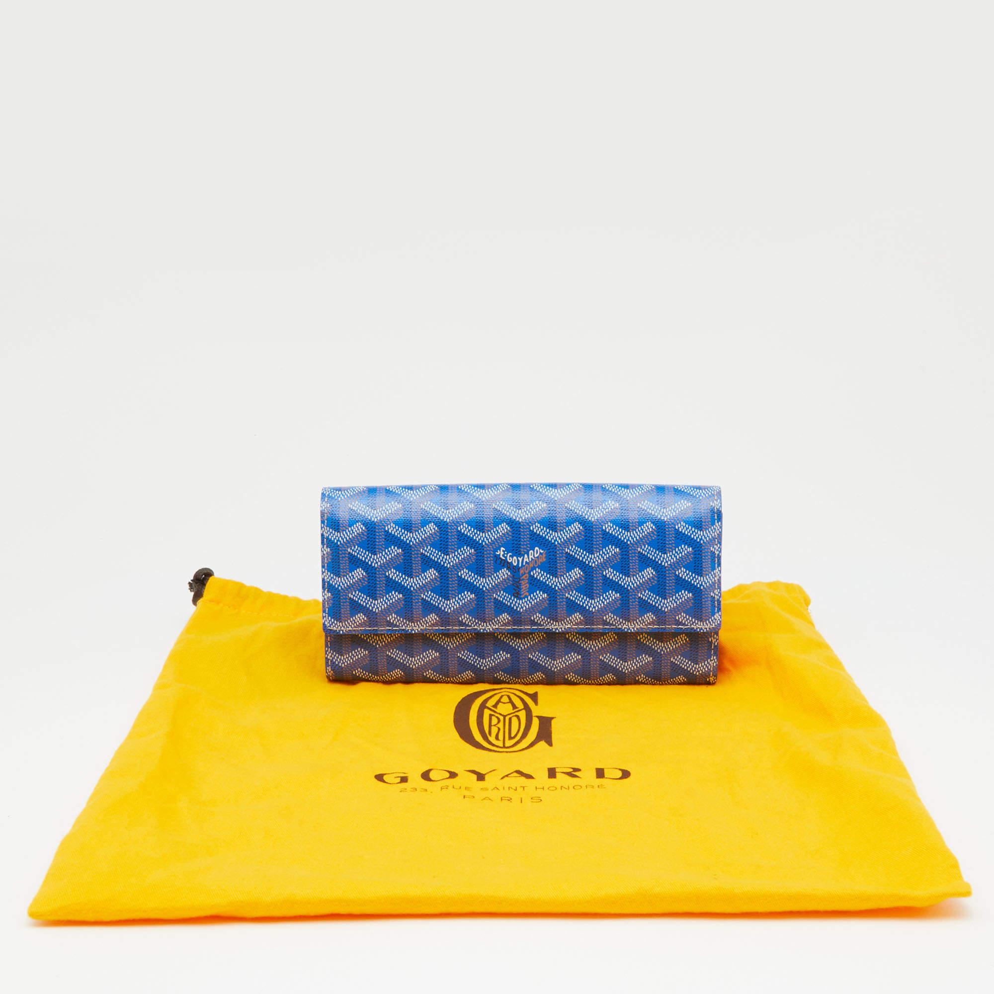 Goyard Blue Goyardine Coated Canvas Varenne Continental Wallet 3