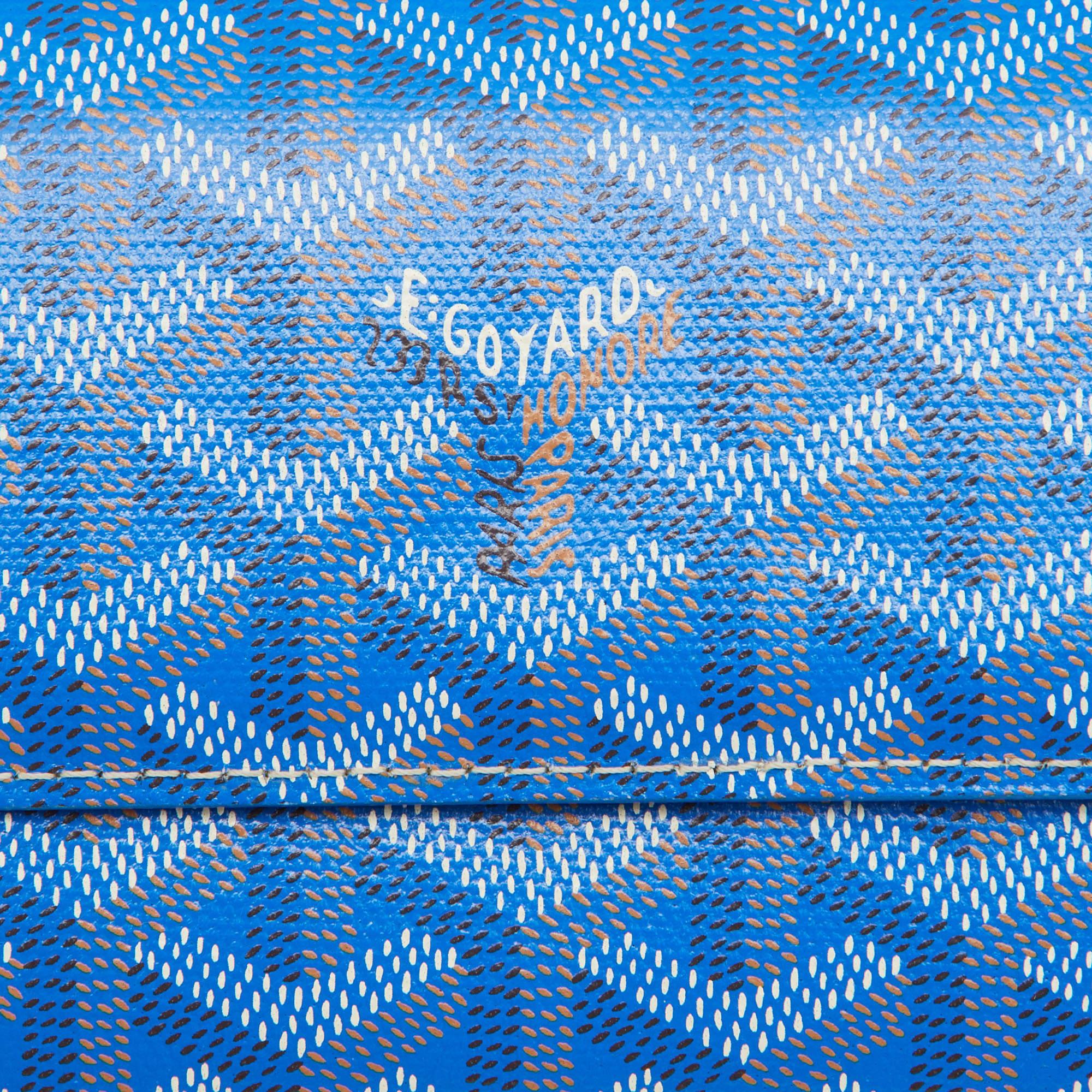 Goyard Blue Goyardine Coated Canvas Varenne Continental Wallet 4
