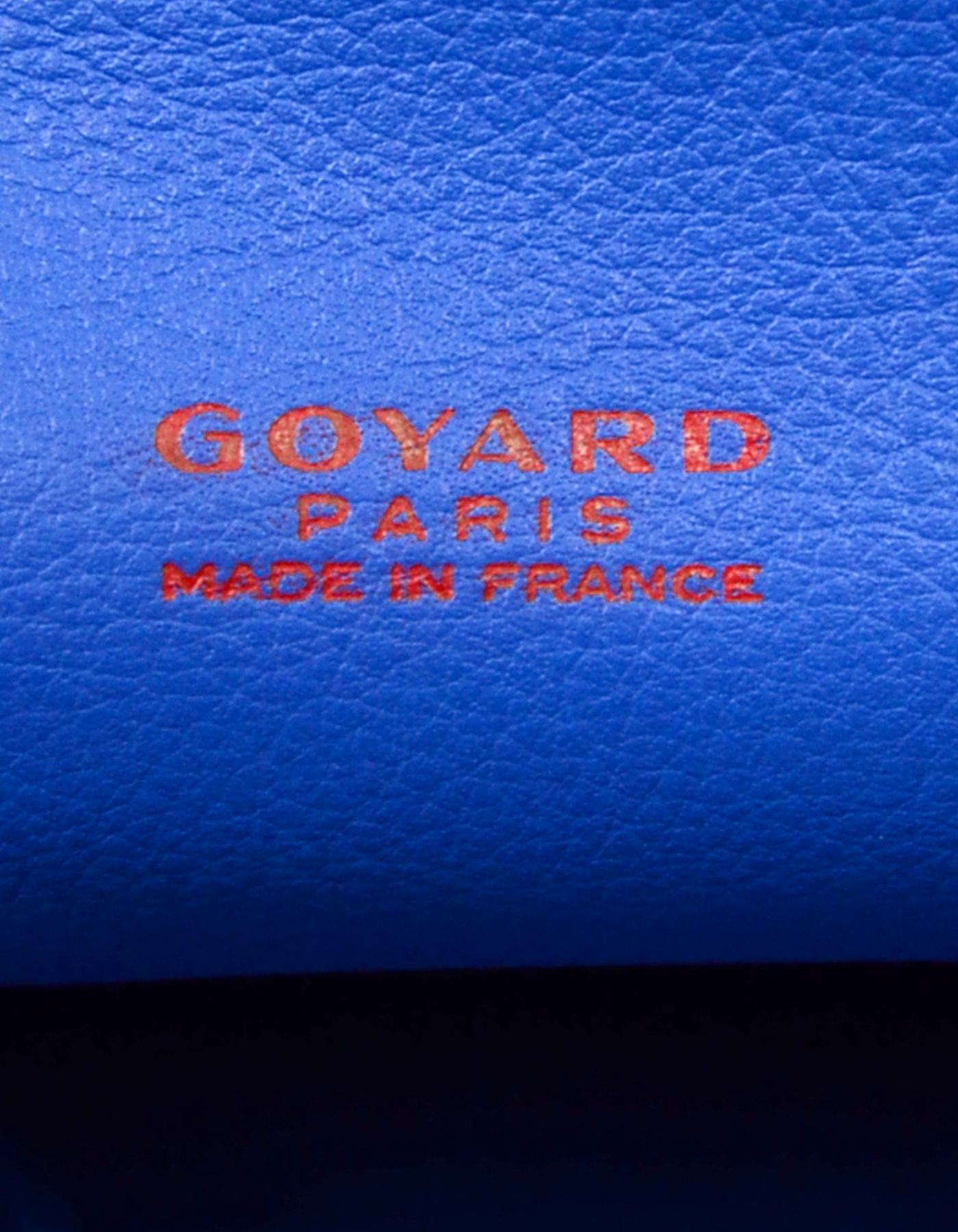 Goyard Blau Goyardine/Leder Anjou GM Reversible Tote Bag w / Pouch rt $3.180 1