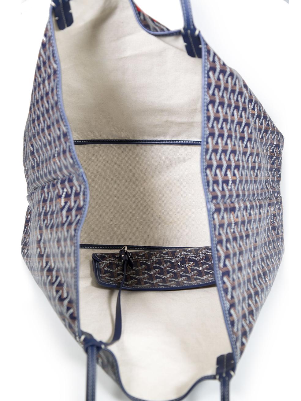 Goyard Blue Goyardine Saint Louis GM Tote 2