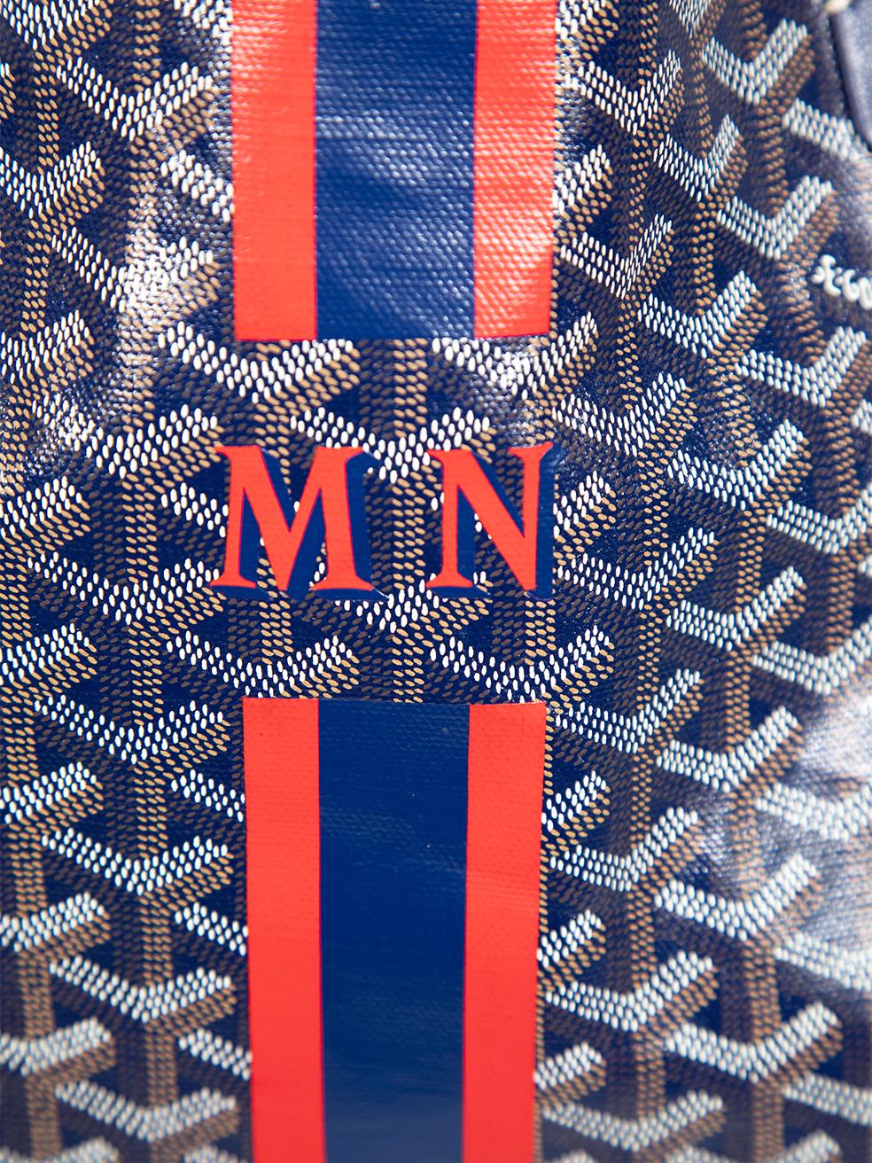 Goyard Blue Goyardine Saint Louis GM Tote For Sale 3