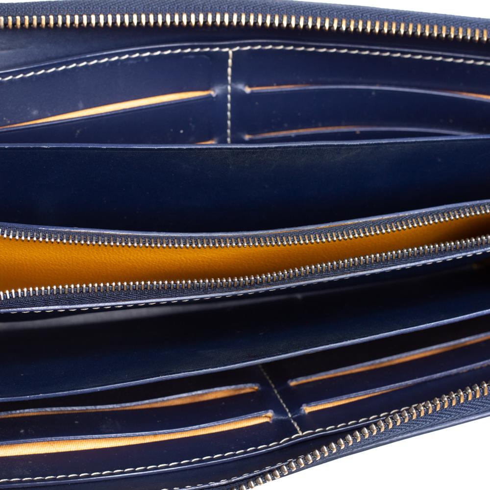 Goyard Blue Goyardline Coated Canvas and Leather Matignon Zip Around Wallet 3