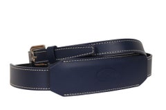 Goyard Blue Leather Shoulder Side Duffle Bag Adjustable Crossbody Travel Strap