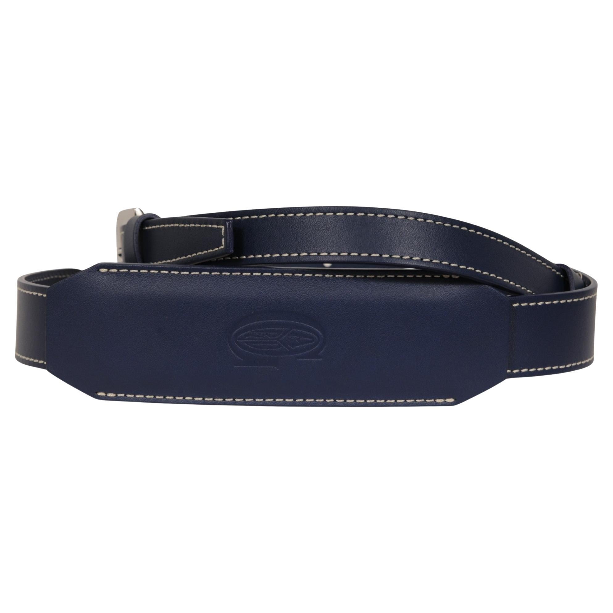 Goyard Borsa a tracolla laterale in pelle blu Tracolla regolabile da viaggio in vendita