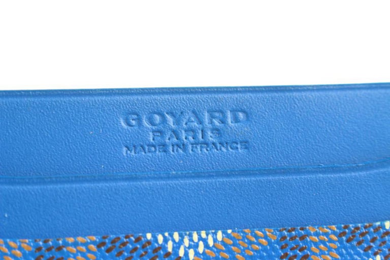 GOYARD Goyardine Saint Sulpice Card Holder Sky Blue 525235