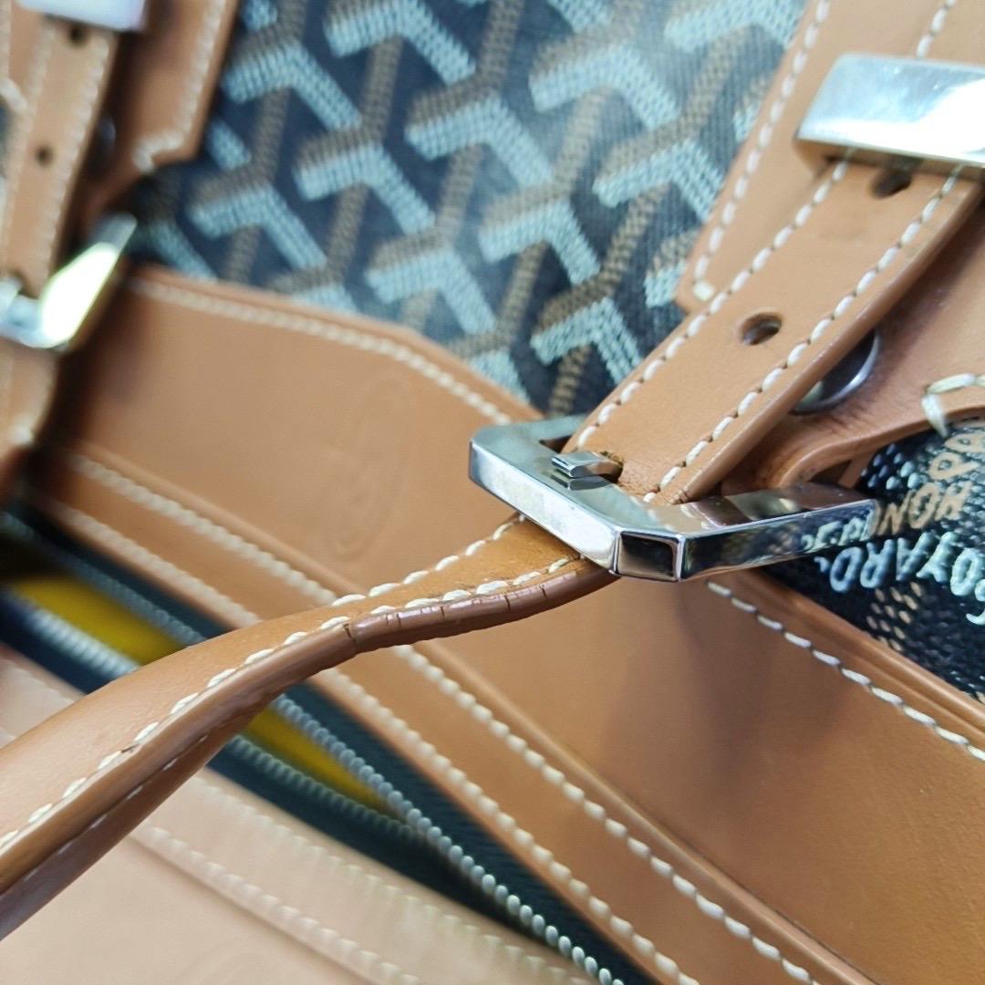 Goyard Boeing 45 Travel Bag Brown Canvas Goyardine For Sale 5