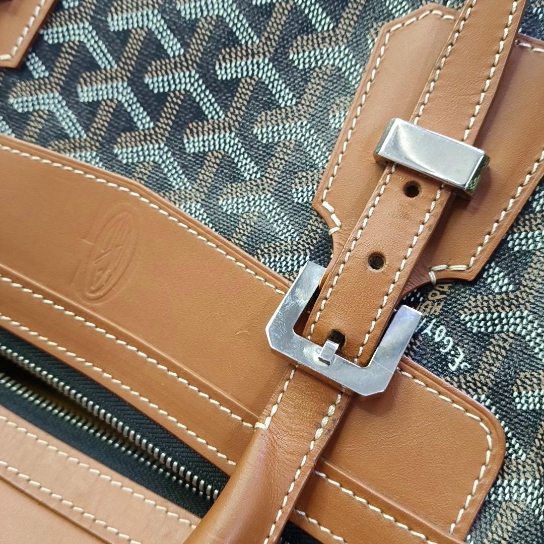 Goyard Boeing 45 Travel Bag Brown Canvas Goyardine For Sale 4