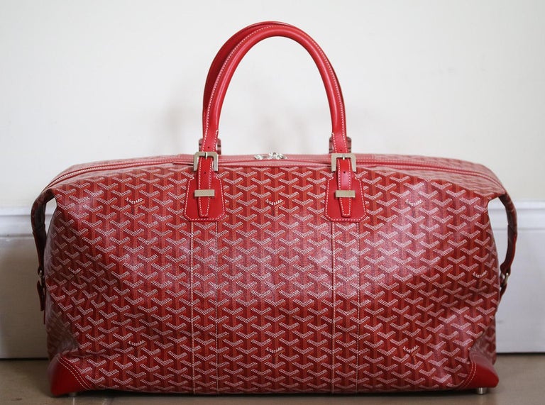 Sold at Auction: GOYARD GOYARDINE CANVAS BOEING 55 TRAVEL BAG