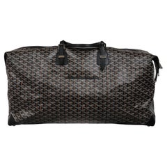 Goyard Boeing 65 Nero Marrone Pelle Duffle Viaggio Carry On Vacanza Weekend Bag