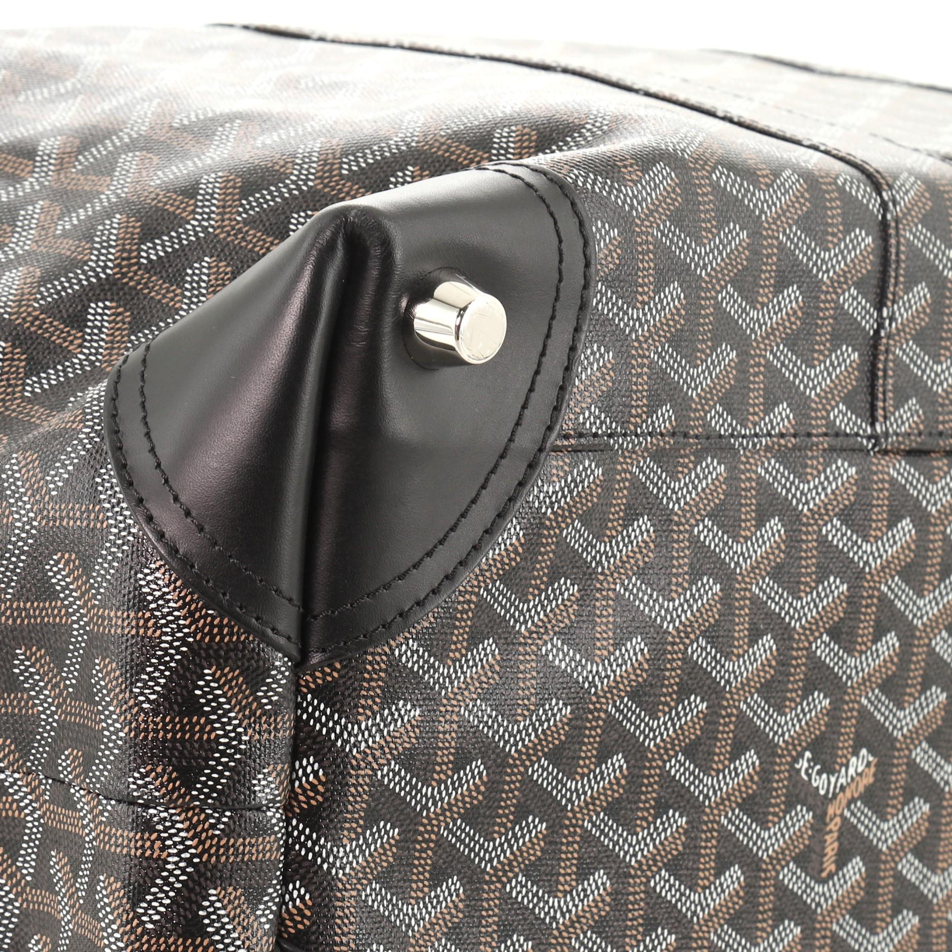 Black Goyard Boeing Travel Bag Coated Canvas 45