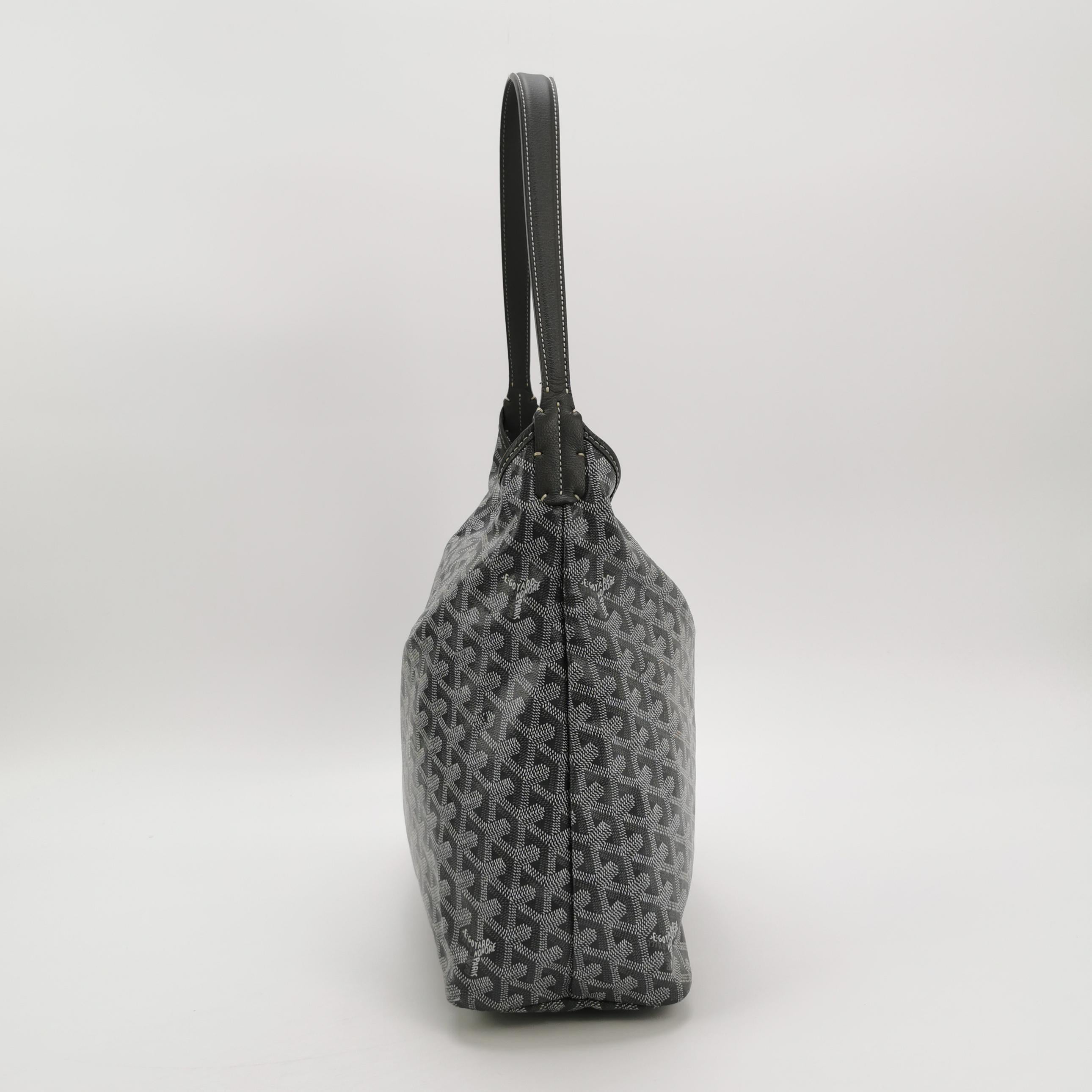 Goyard Boh√®me Hobo Shoulder Bag Grey 2023
These are professional photos of the actual bag offered by Luxbags.
Condition: Very good condition 
Light rubbing around the corners are in very good condition. Light stains on the