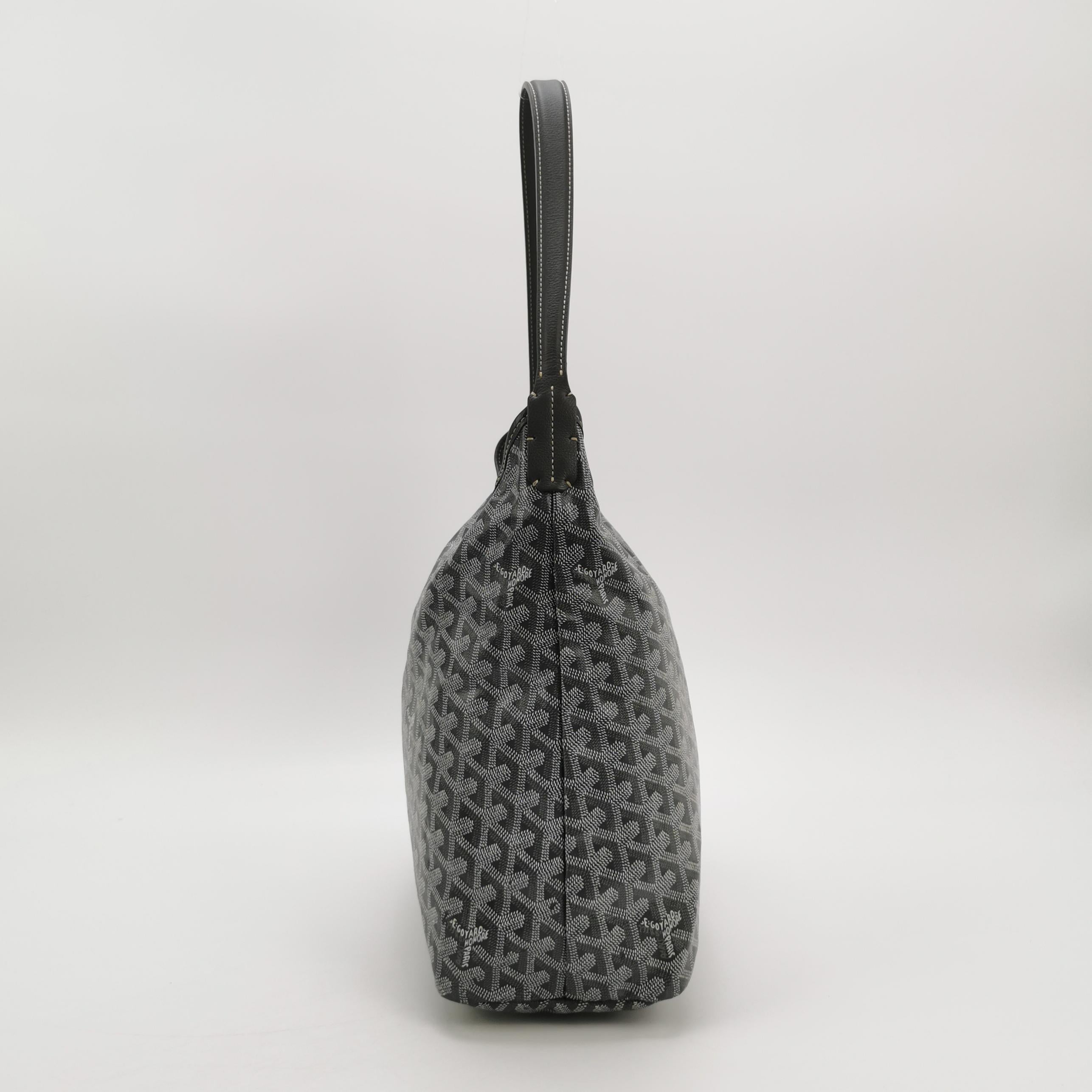 Nero Goyard Boheme Hobo Shoulder Bag Grey 2023 in vendita