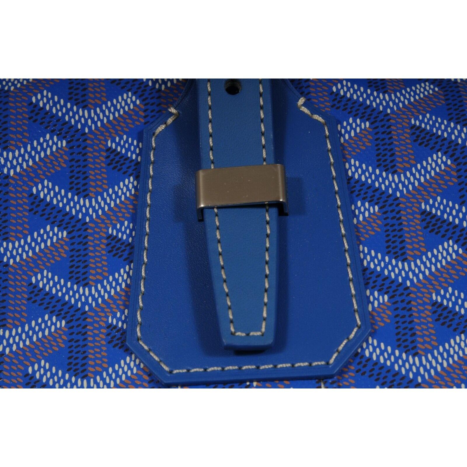 Goyard Boston 50 Duffle Bag Blu Cielo Viaggio Trasportare su Weekend Bagagli Spalla in vendita 6